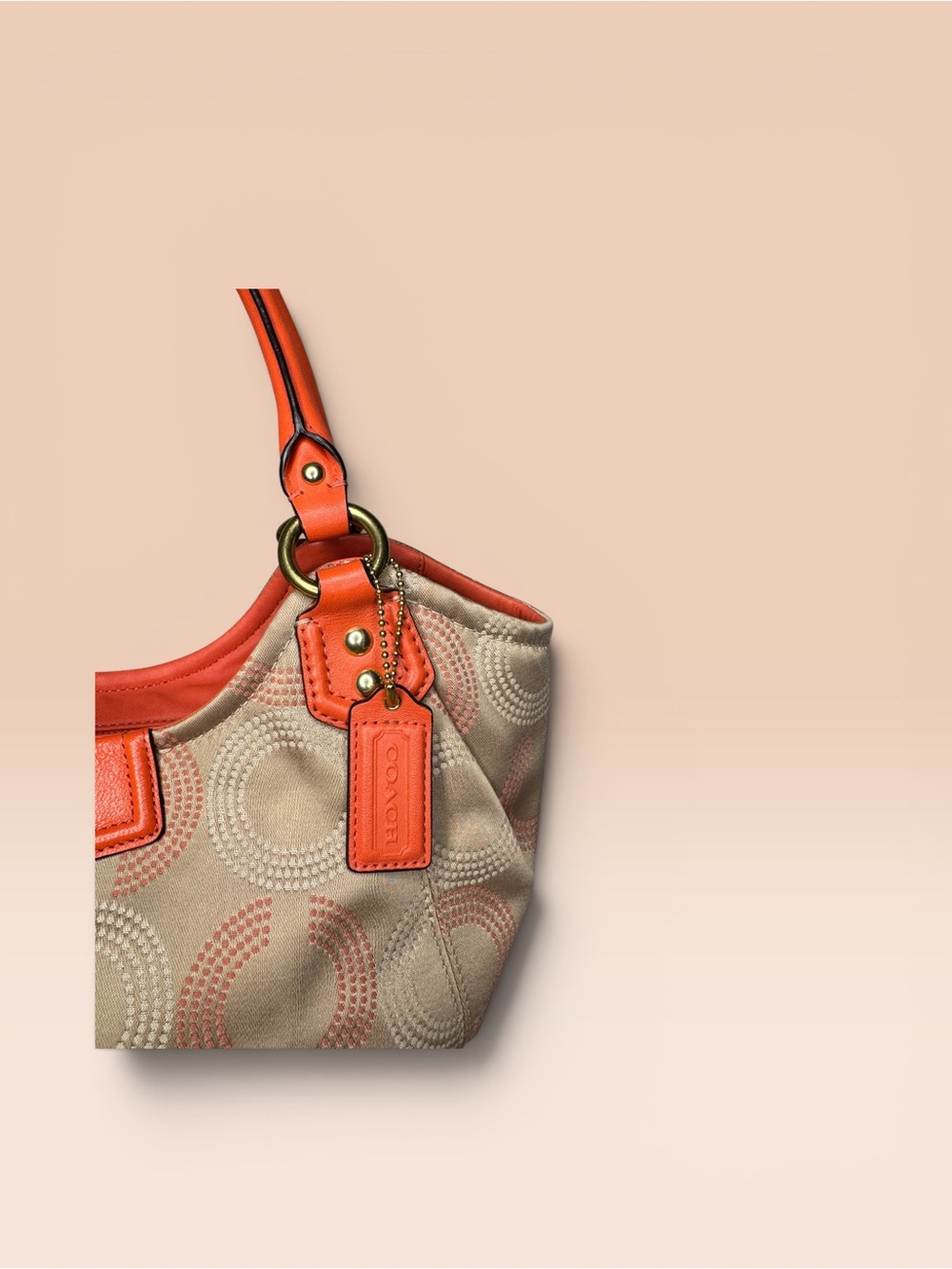 Coach Ashley Orange Tote with Wallet - Picture 3 of 15
